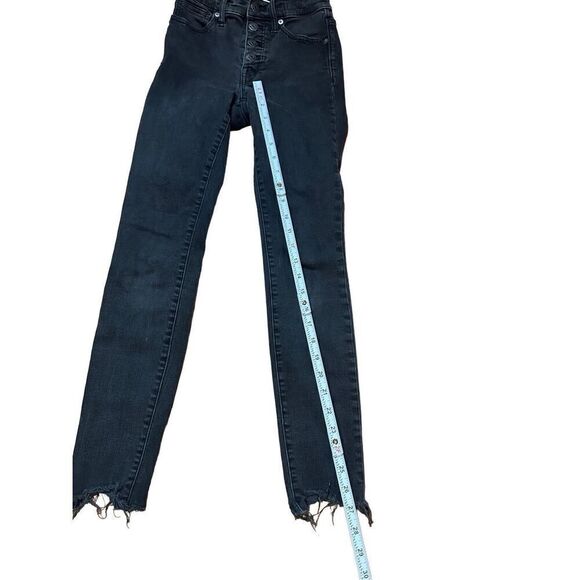 Madewell 9" High-Rise Skinny Jeans in Berkeley Black: Button-Through Edition Sz - Picture 6 of 9